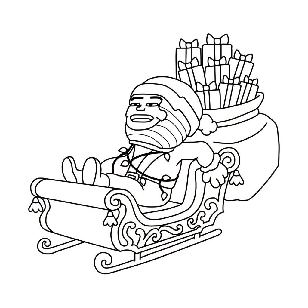 páginas para colorear Chicleteira Noelteira imprimibles gratis