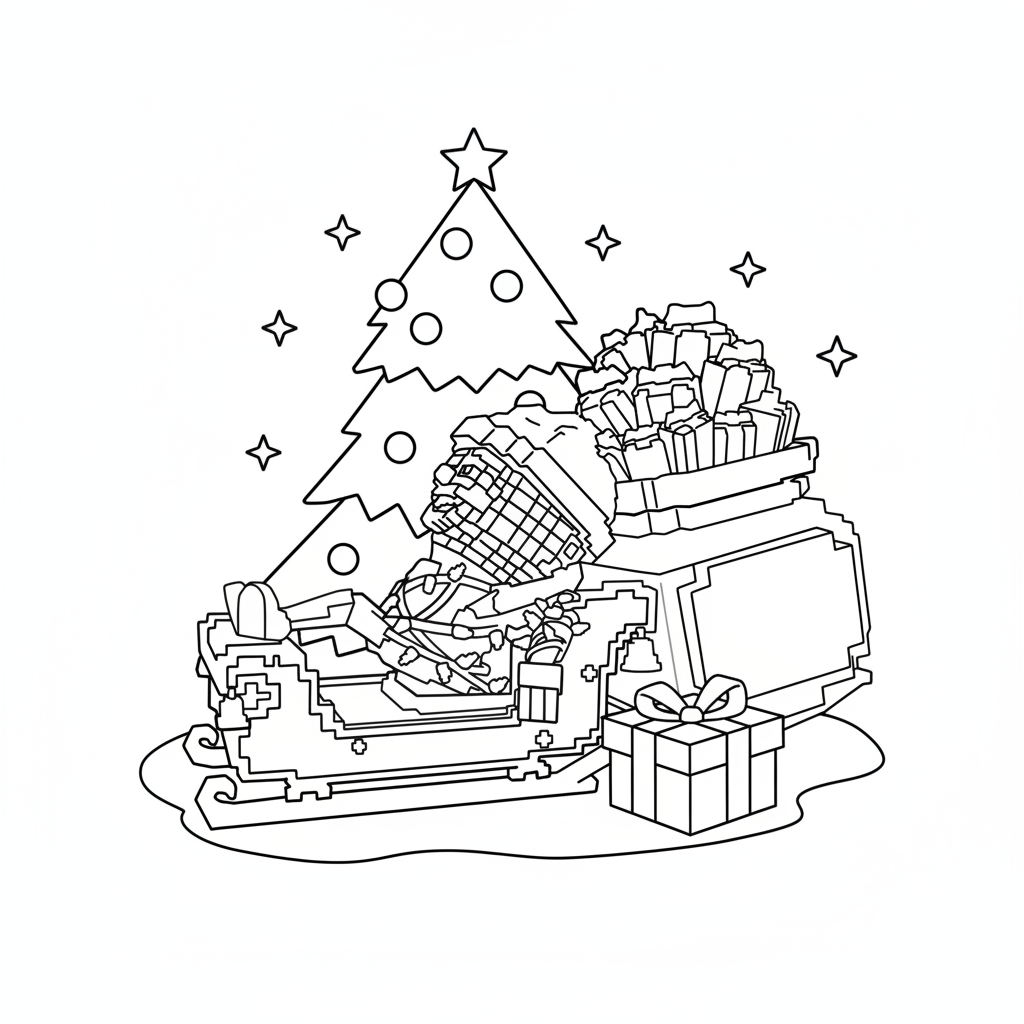 páginas para colorear gratis Chicleteira Noelteira