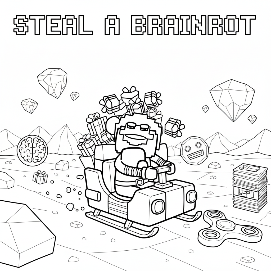 páginas para colorear detalladas de Chicleteira Noelteira