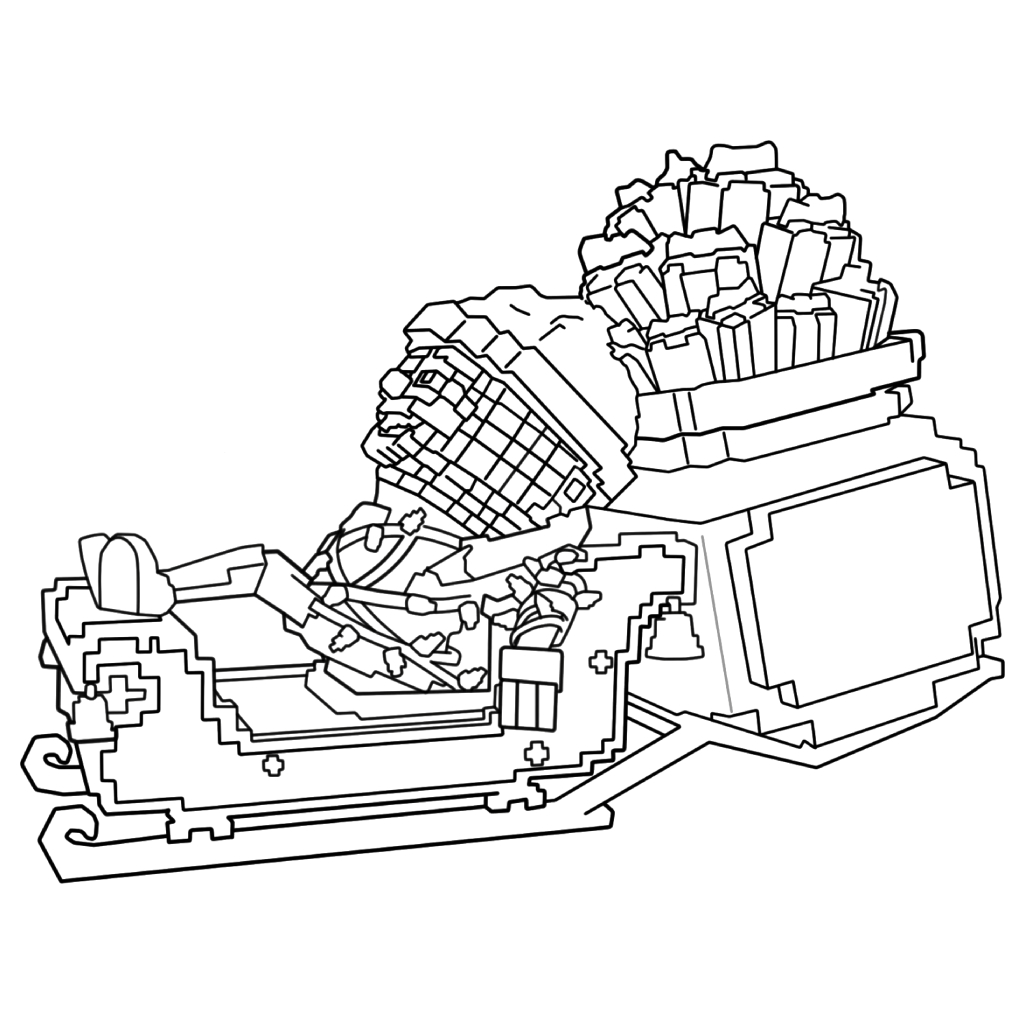 páginas para colorear para imprimir gratis Chicleteira Noelteira