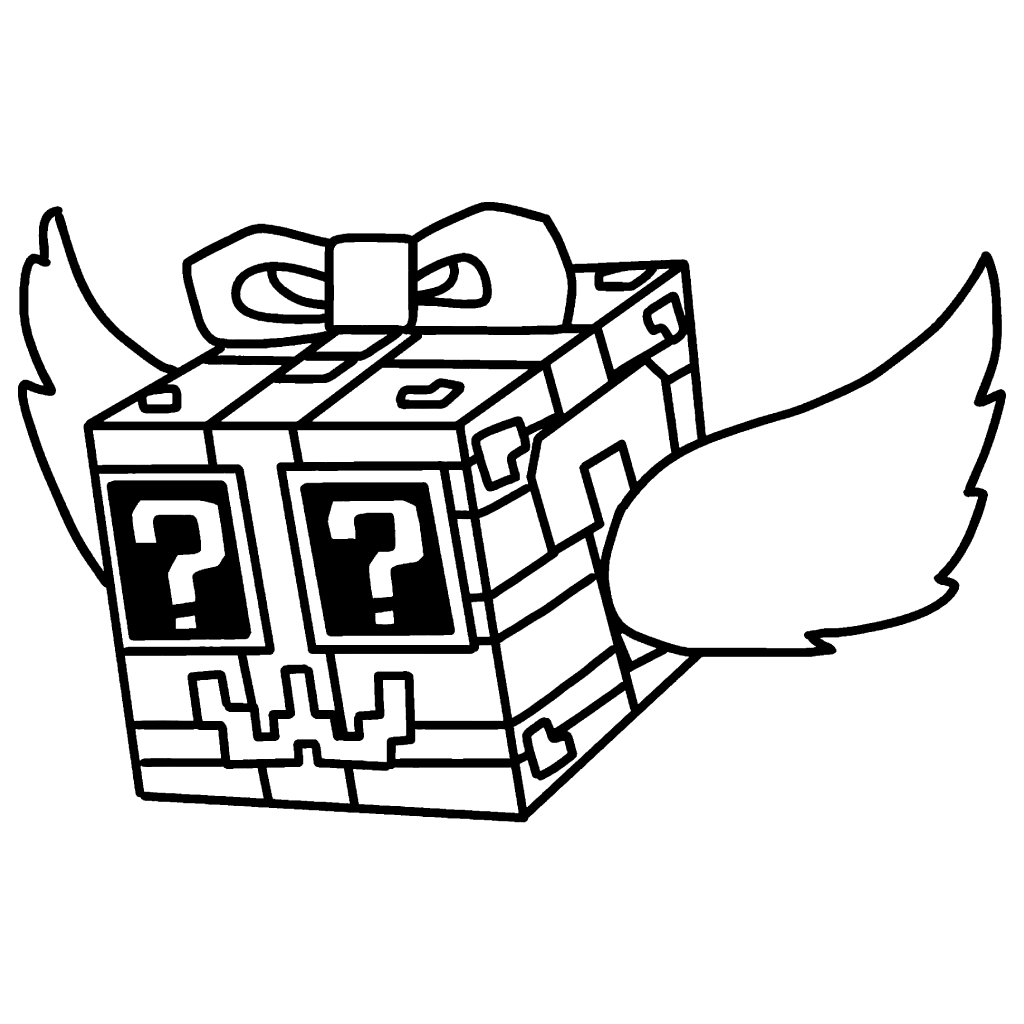 Festive Lucky Block 9 Festive Lucky Block adornos para colorear