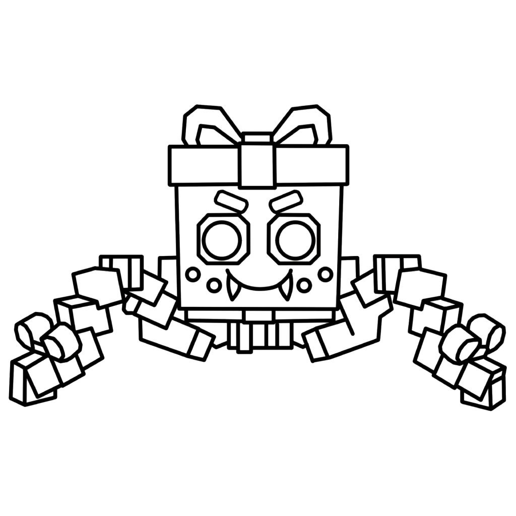 Giftini Spyderini 3 páginas para colorear kawaii lindas Giftini Spyderini