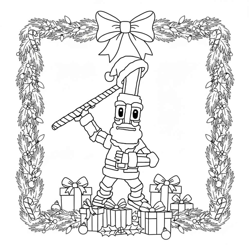 Ho Ho Ho Sahur páginas para colorear imprimibles