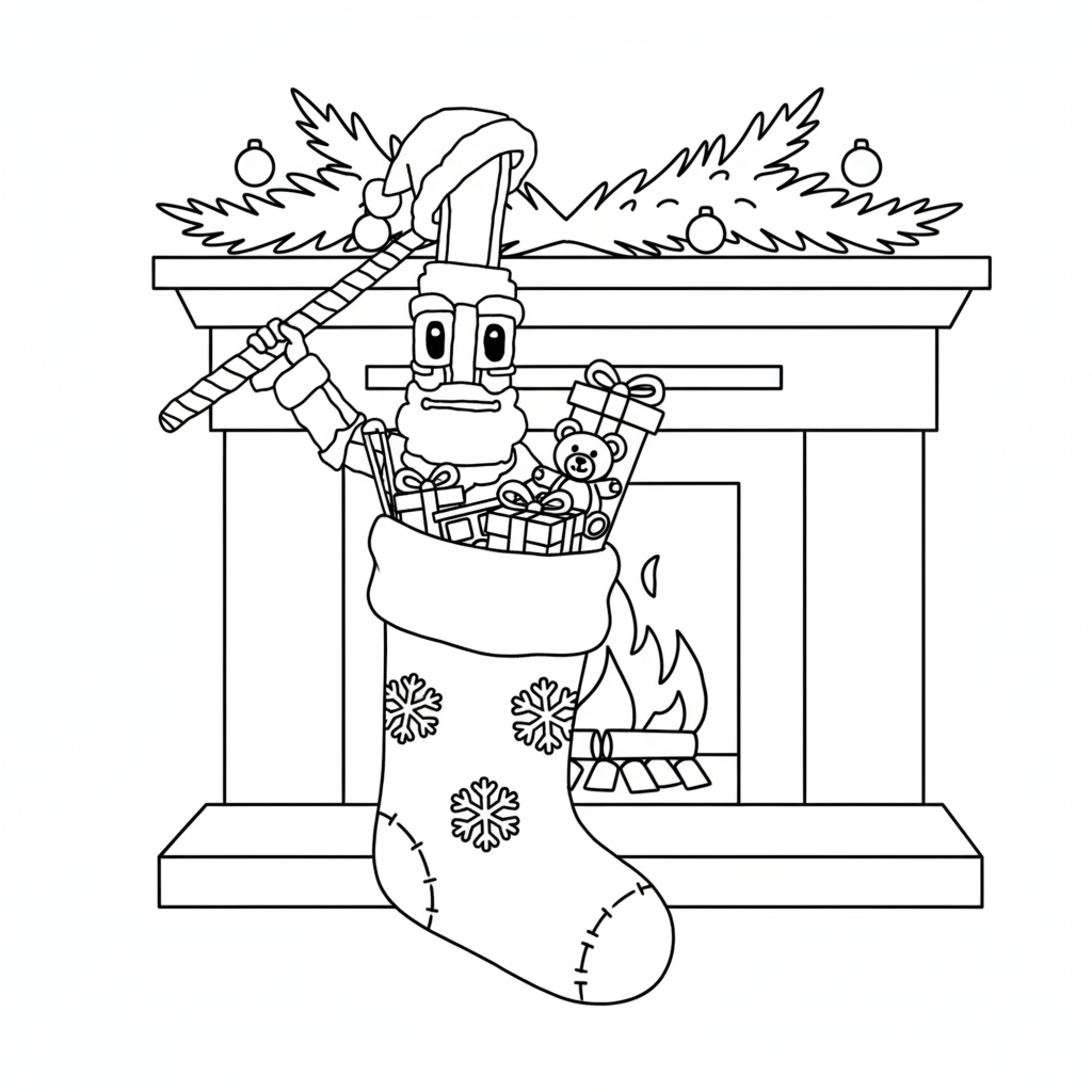 páginas para colorear Ho Ho Ho Sahur imprimibles gratis