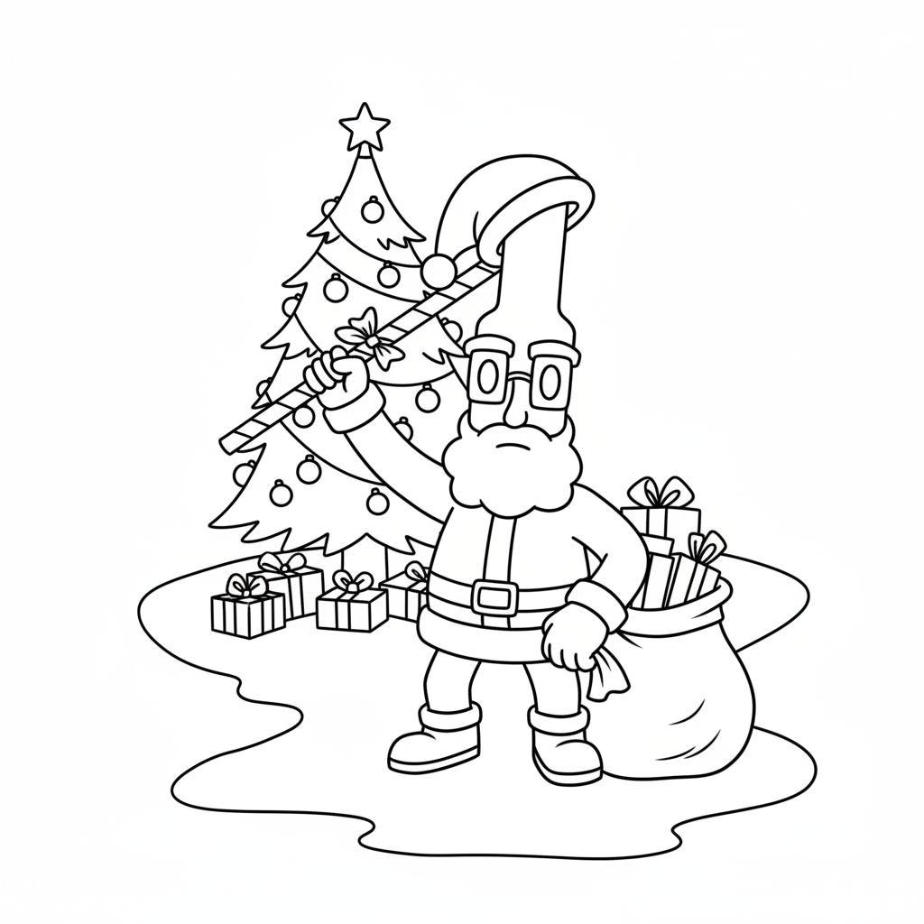 páginas para colorear Ho Ho Ho Sahur gratis