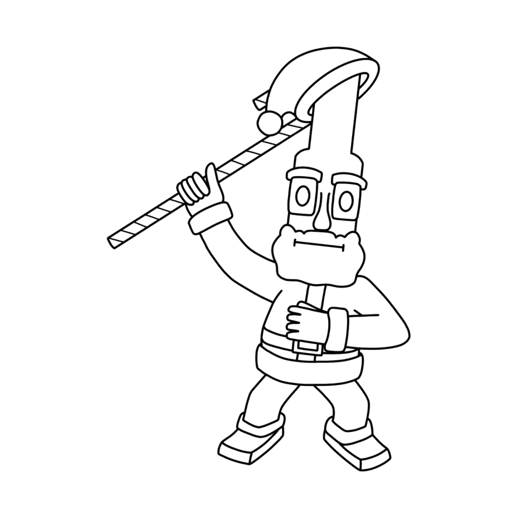 páginas para colorear para adultos Ho Ho Ho Sahur