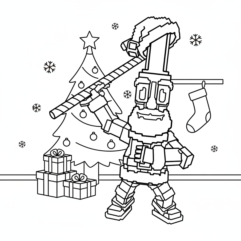 colorear páginas de Ho Ho Ho Sahur