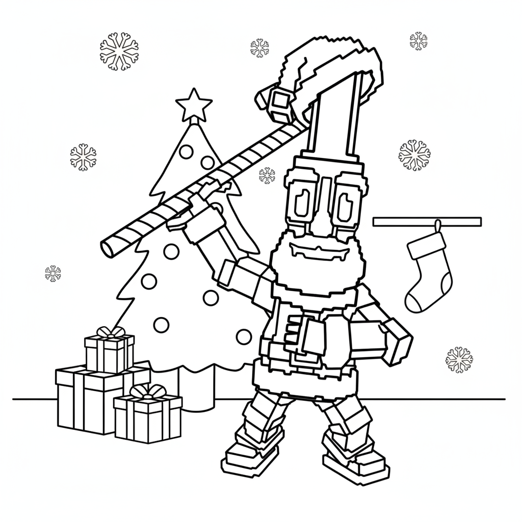 Ho Ho Ho Sahur páginas para colorear para adultos