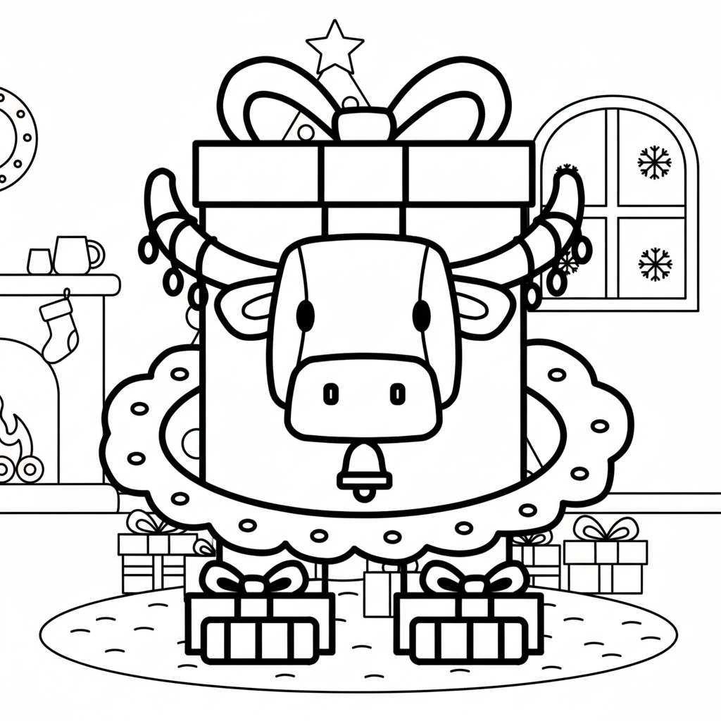 páginas para colorear de árboles La Vacca Prese Presente gratis 1