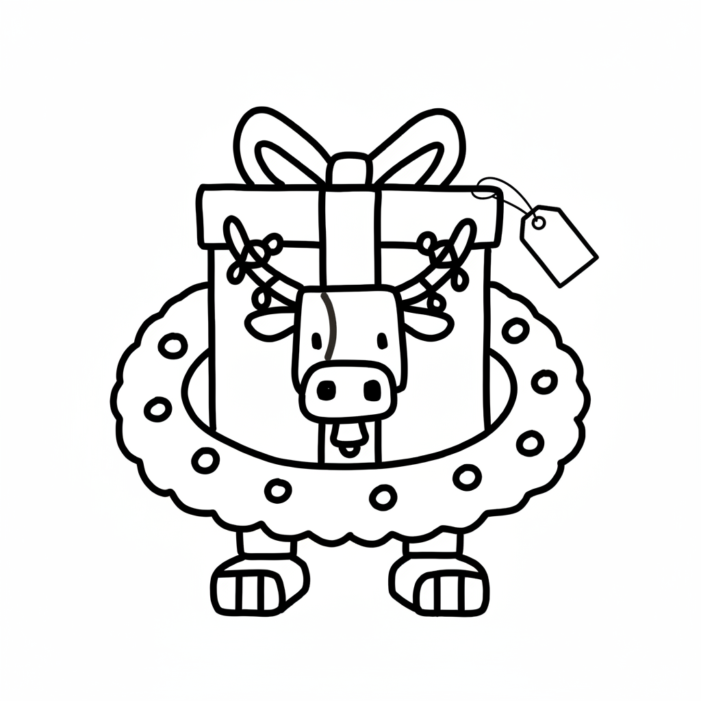 divertidas páginas para colorear La Vacca Prese Presente