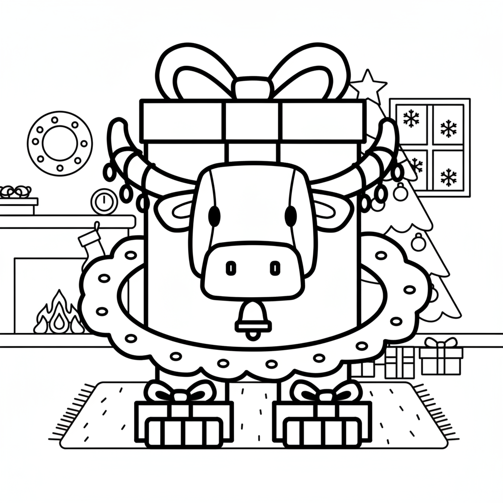 páginas para colorear de árboles La Vacca Prese Presente gratis 2