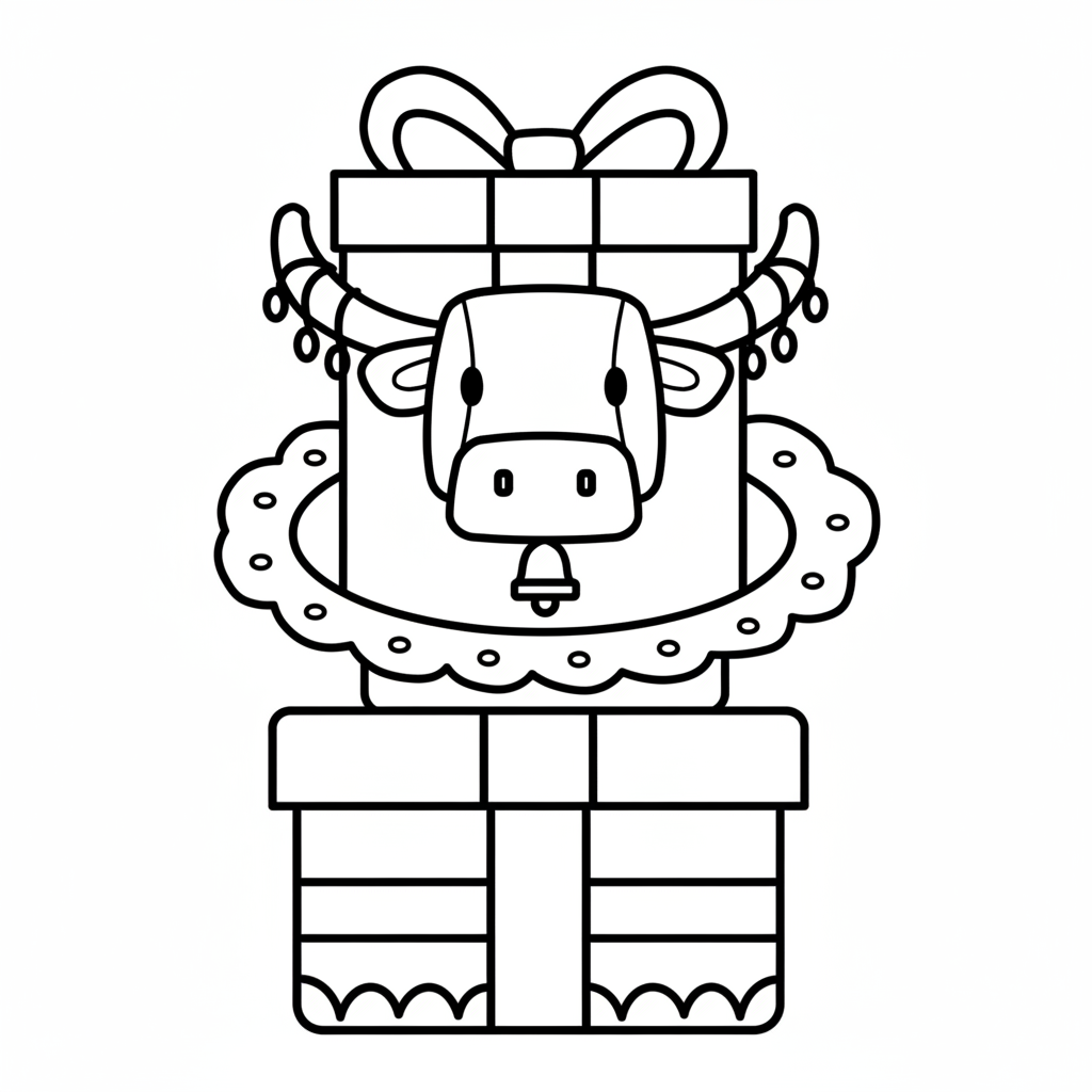 páginas para colorear gratis La Vacca Prese Presente para adultos