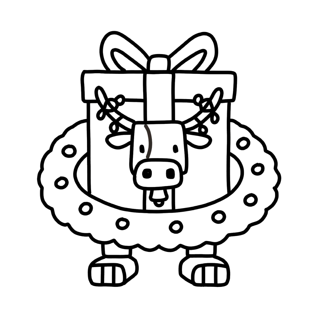 páginas para colorear gratis La Vacca Prese Presente 1