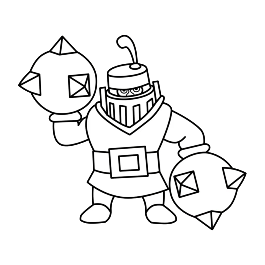 Mega Knight páginas para colorear para adultos fáciles