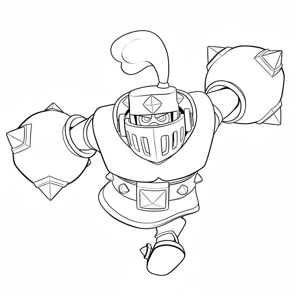 colorear páginas de Mega Knight