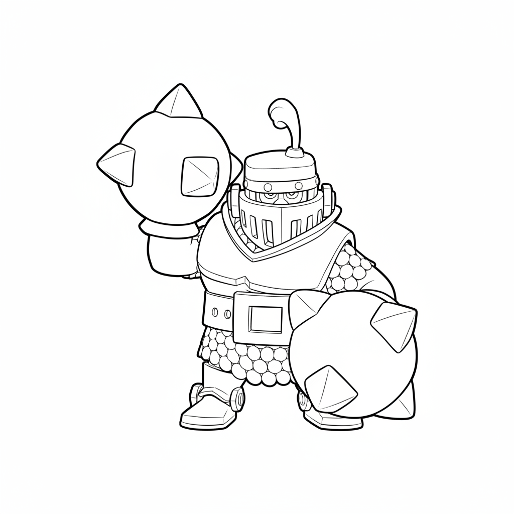 Mega Knight páginas para colorear para niños