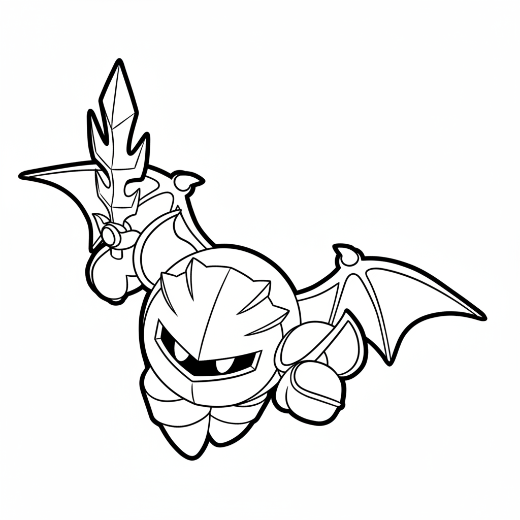 páginas para colorear fáciles de Mega Knight