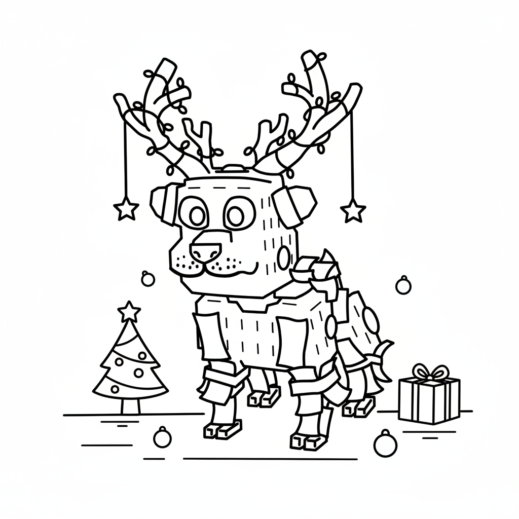 Money Money Reindeer páginas para colorear imprimibles 1