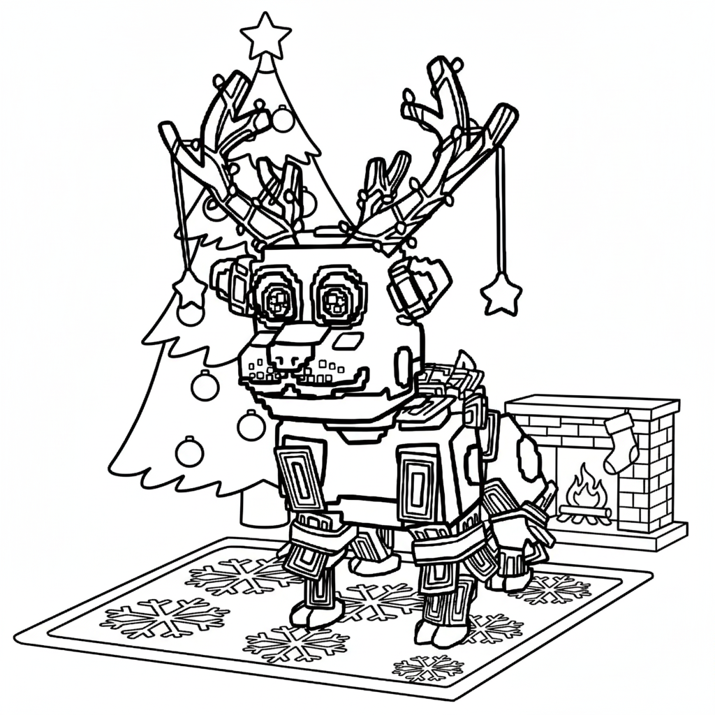 páginas para colorear imprimibles Money Money Reindeer para adultos