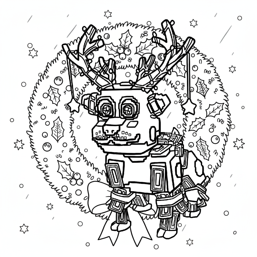 divertidas páginas para colorear Money Money Reindeer