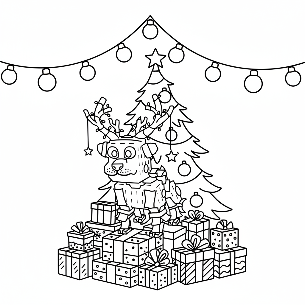 Money Money Reindeer adornos para colorear