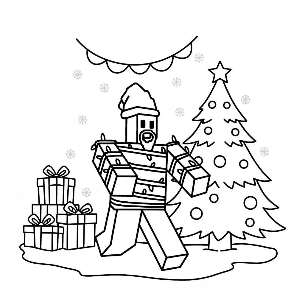 Noobini Santanini 12 páginas para colorear detalladas de Noobini Santanini 1