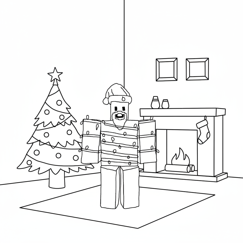 Noobini Santanini 9 páginas para colorear gratis Noobini Santanini pdf