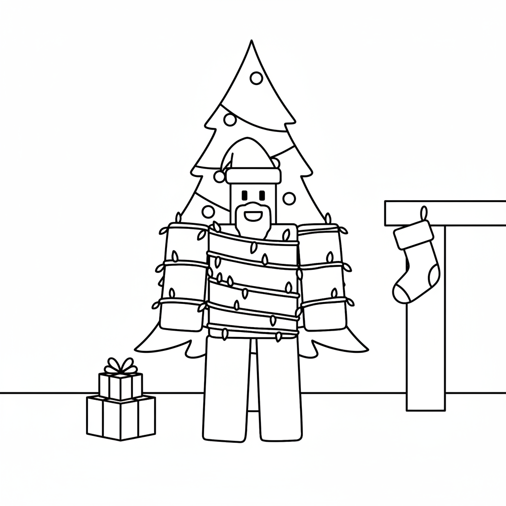 Noobini Santanini 10 felices páginas para colorear Noobini Santanini 1