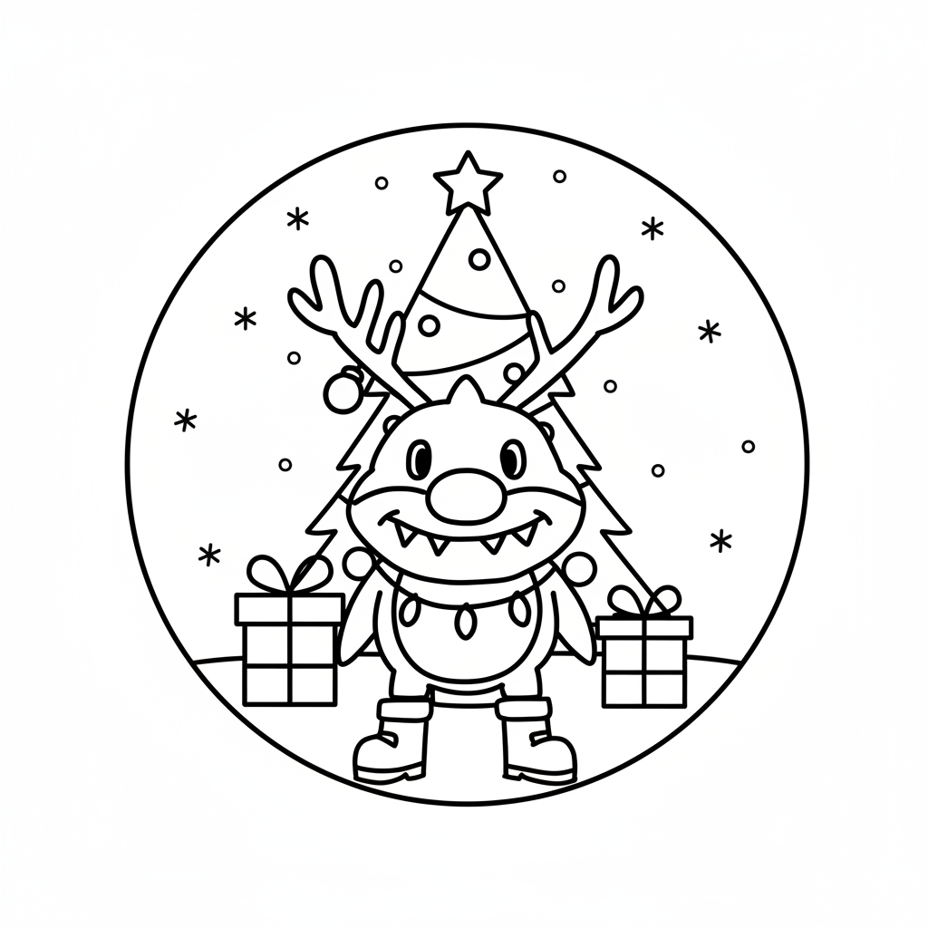 Reindeer Tralala páginas para colorear para imprimir gratis 1