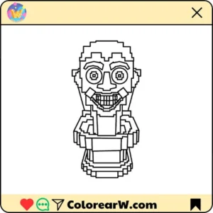 Skibidi Toilet Brainrot para colorear thumbnail