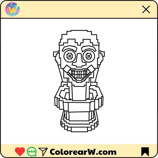 Skibidi Toilet Brainrot para colorear thumbnail