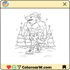 Tralalero Tralala Navidad para colorear thumbnail