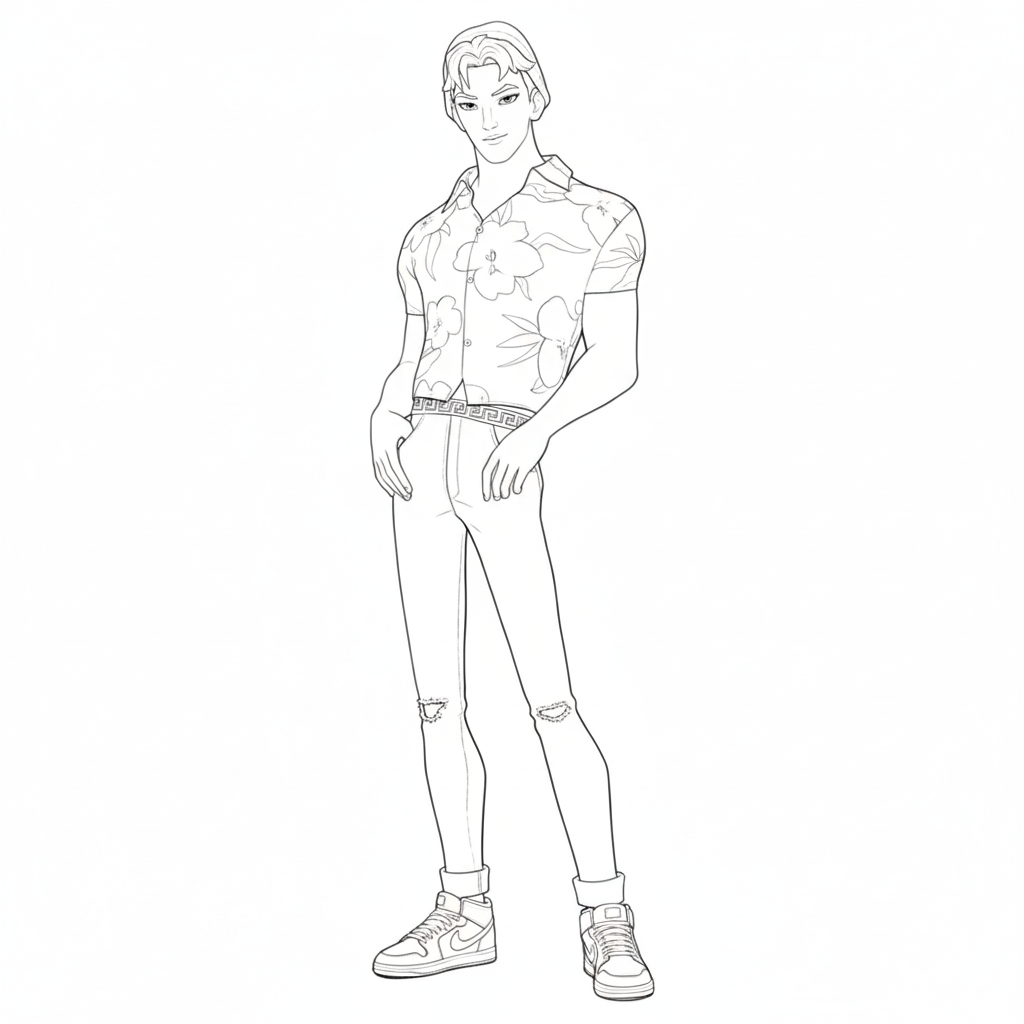 páginas para colorear para niños Abby Saja