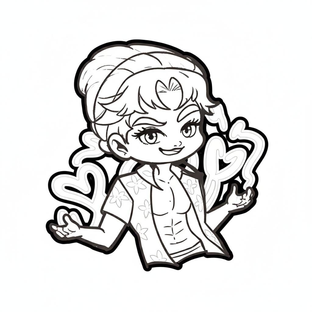 Abby Saja adornos para colorear