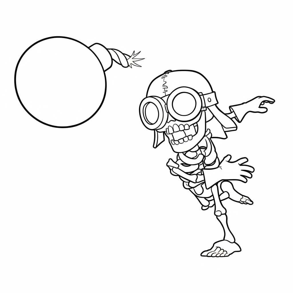 páginas para colorear fáciles de Bomber