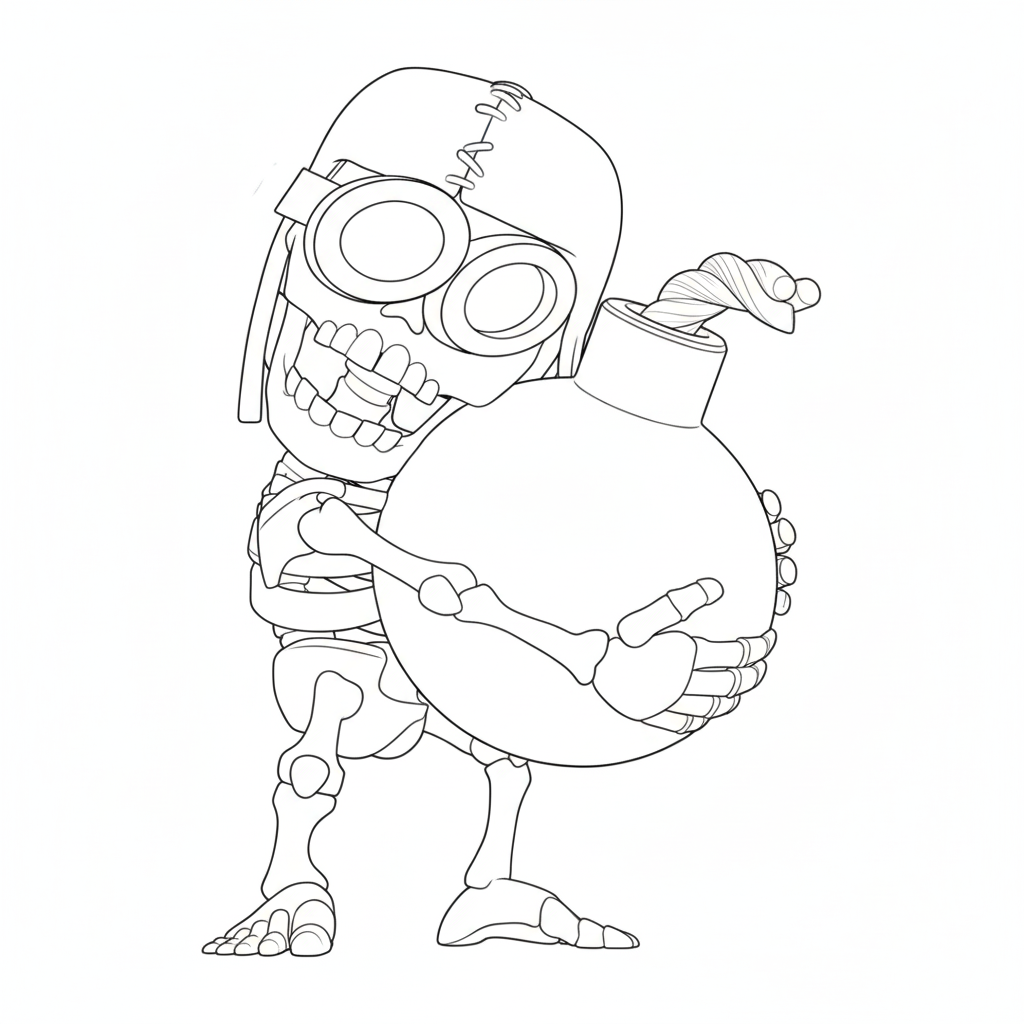 páginas para colorear lindas y fáciles de Bomber 1