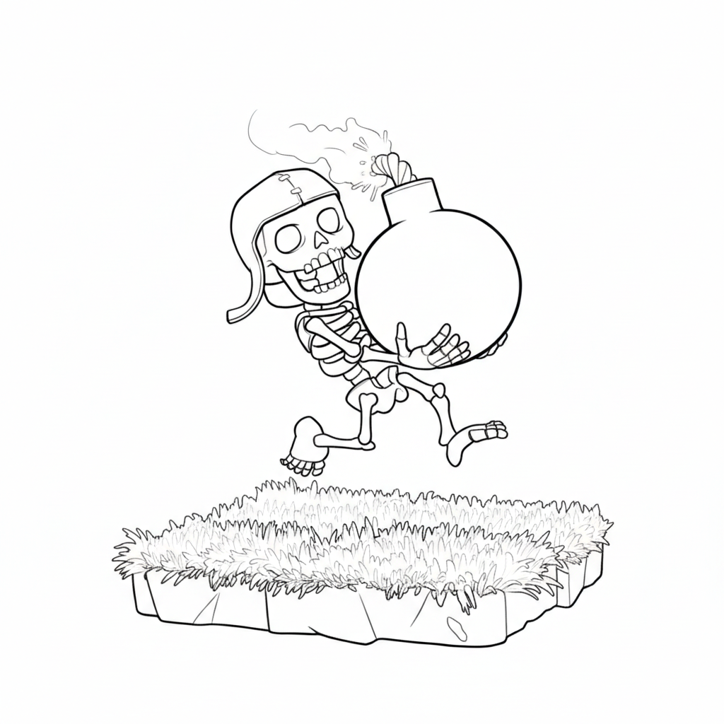 páginas para colorear lindas y fáciles de Bomber