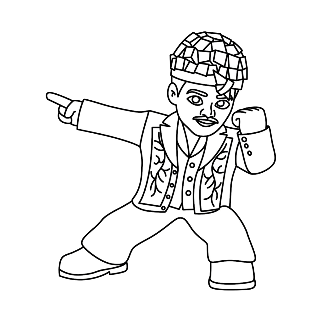 Brunito Marsito 3 páginas para colorear fáciles de Brunito Marsito