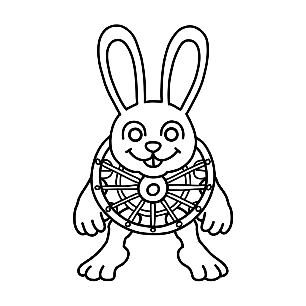 páginas para colorear imprimibles Bunito Bunito Spinito para adultos