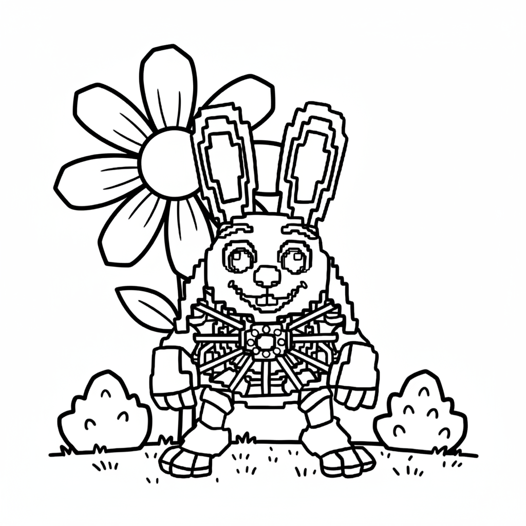 colorear páginas de Bunito Bunito Spinito