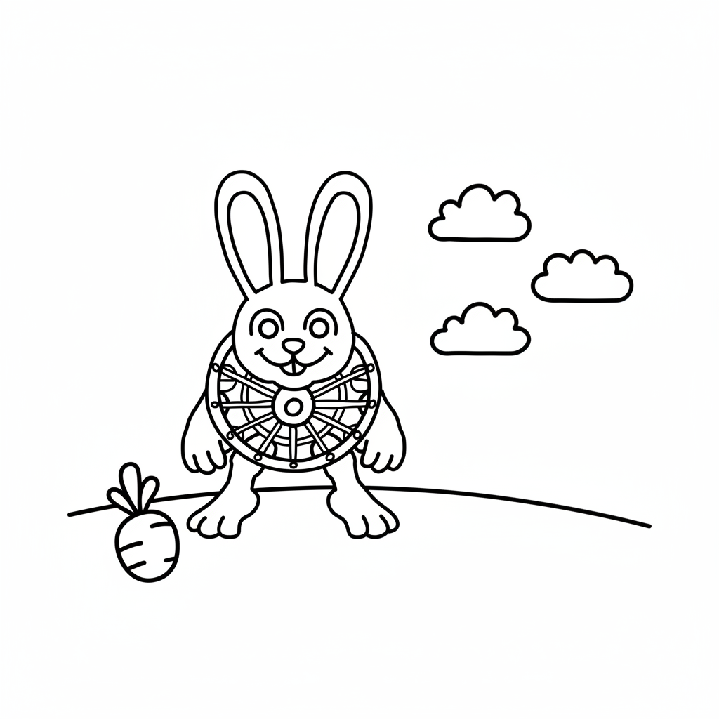 páginas para colorear gratis para adultos Bunito Bunito Spinito