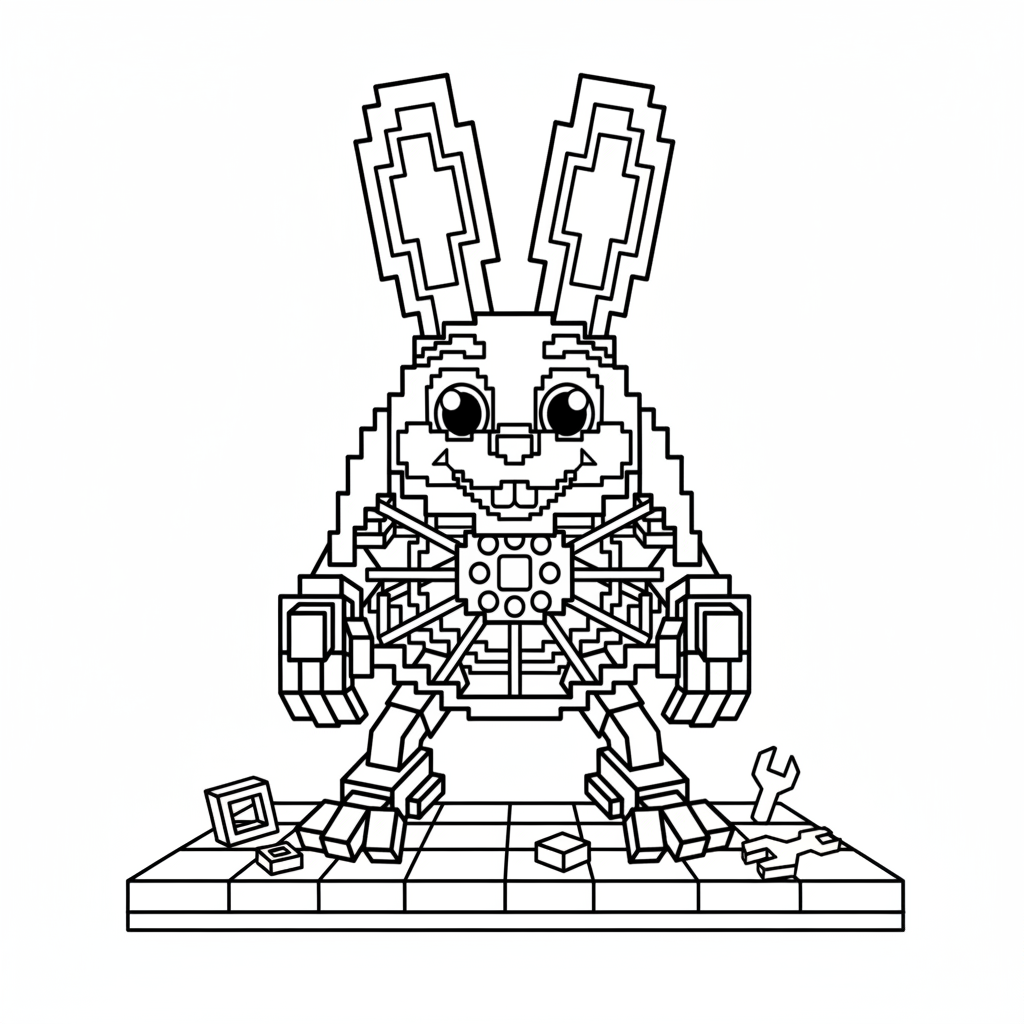 páginas para colorear gratis Bunito Bunito Spinito para niños