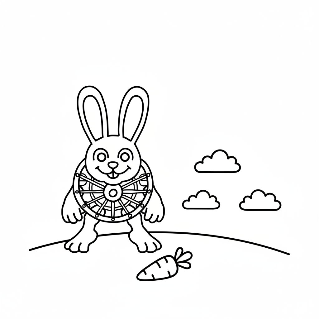 páginas para colorear para imprimir gratis Bunito Bunito Spinito 1