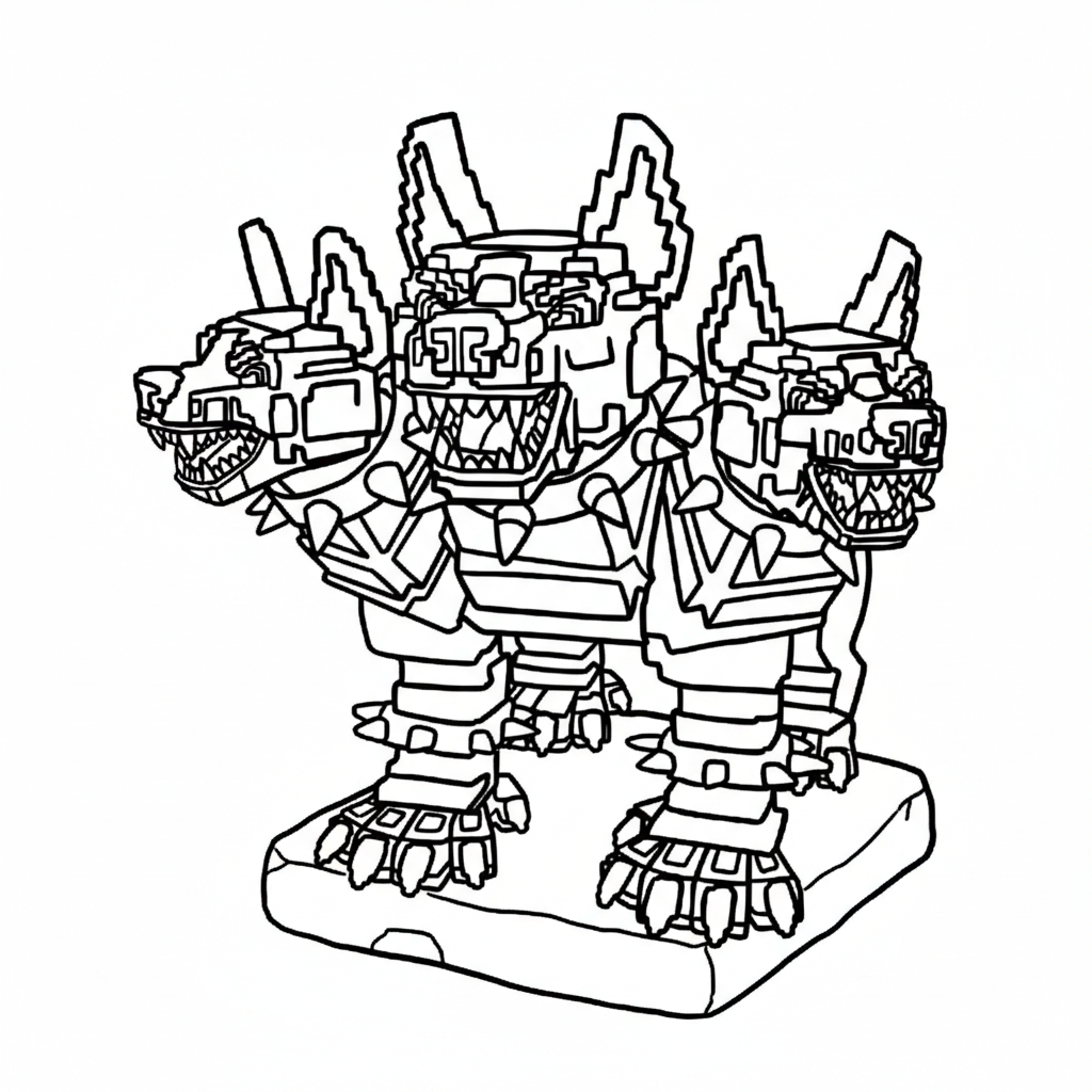 Cerberus para colorear