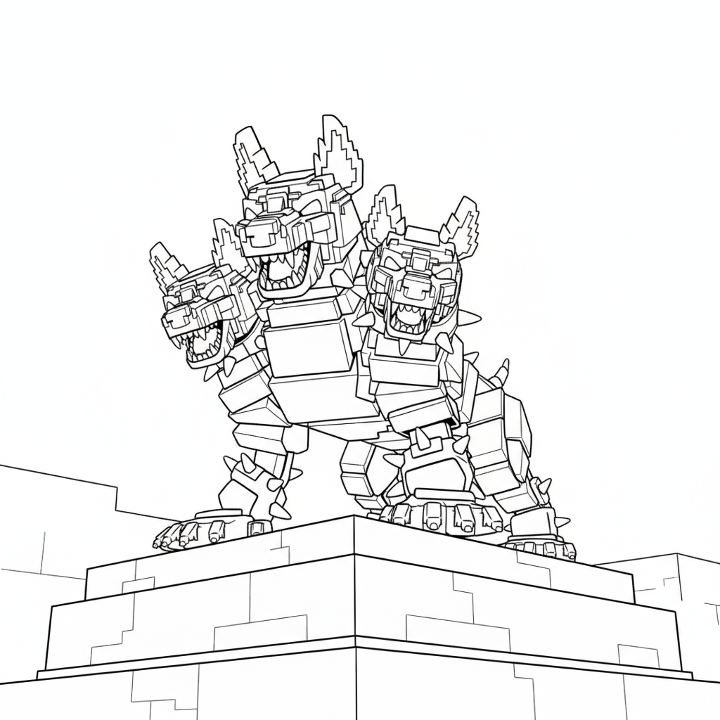 Cerberus páginas para colorear para adultos