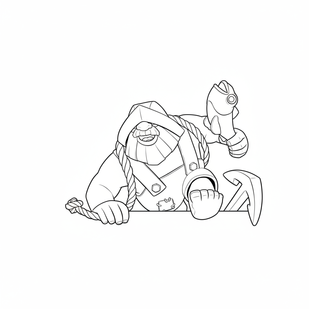 Fisherman páginas para colorear de adornos