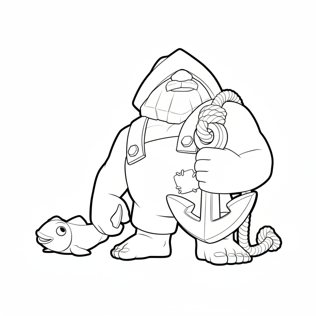 páginas para colorear Fisherman imprimibles gratis