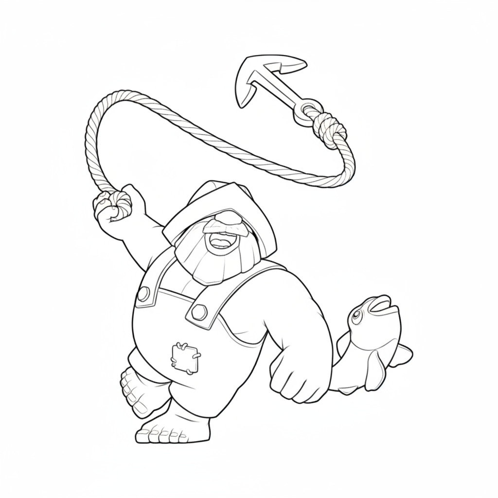 páginas para colorear Fisherman gratis