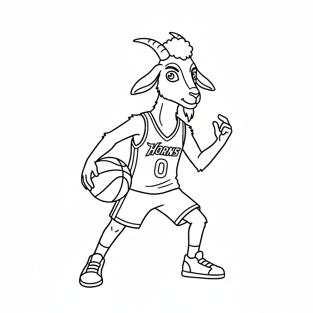 páginas para colorear GOAT