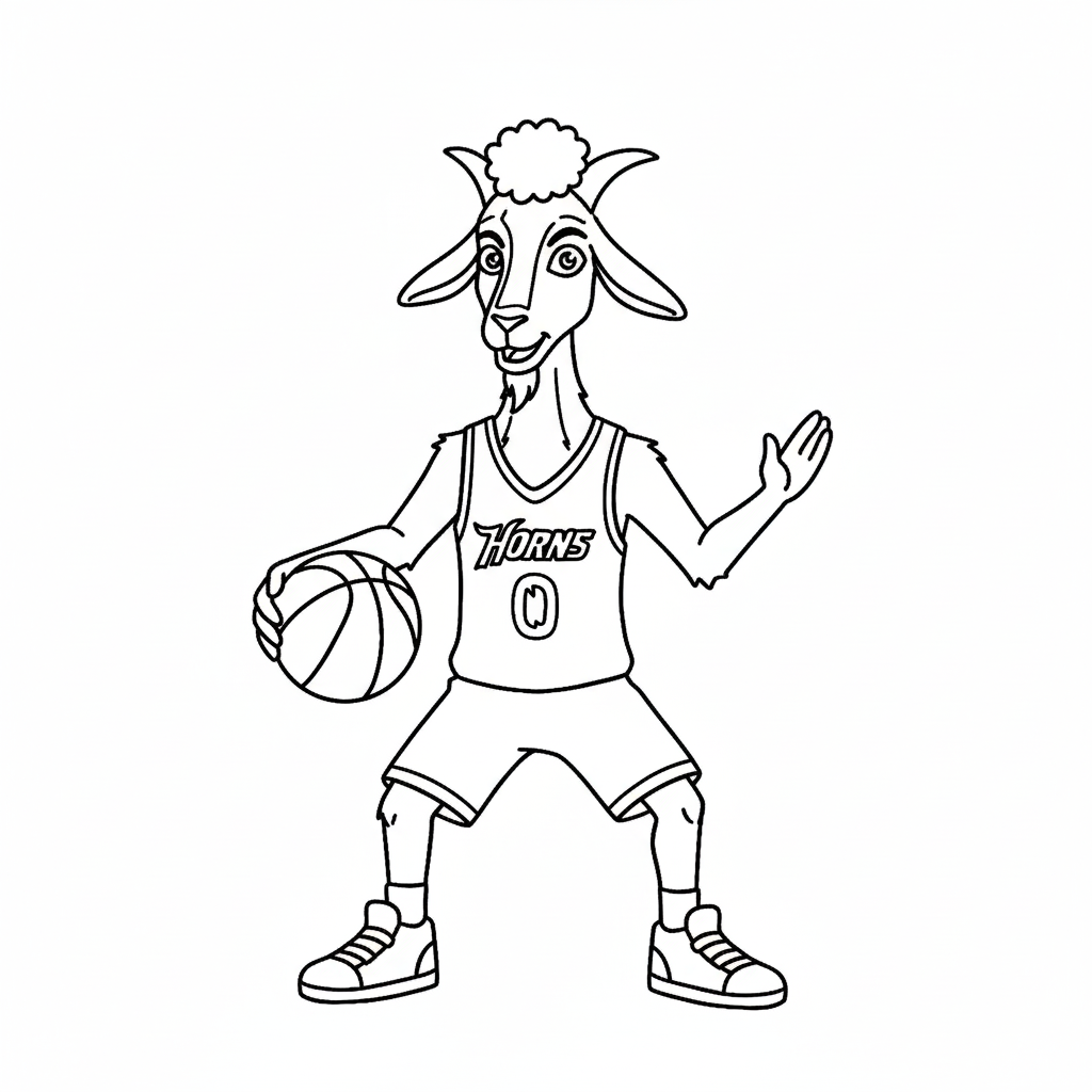 páginas para colorear kawaii lindas GOAT